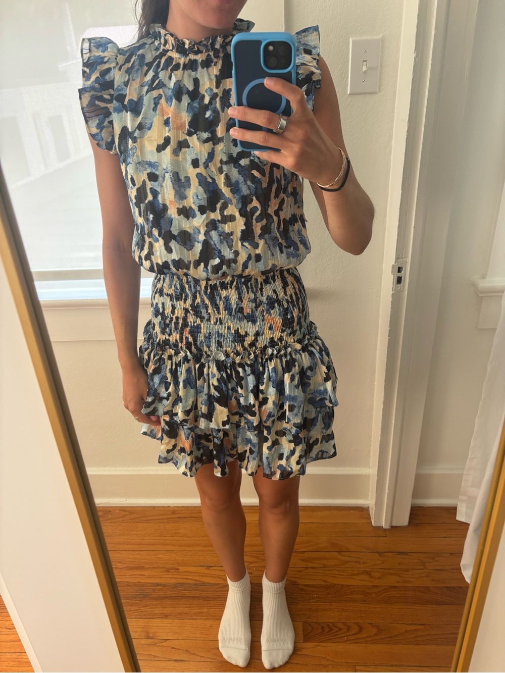 TCEC Floral Ruffle Mini Dress